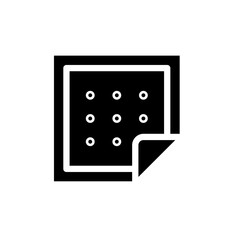 Nicotine patch icon logo sign set vector outline