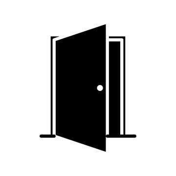 recommend clip art: Open door icon logo sign set vector outline