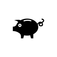 Piggy bank icon logo sign set vector outline