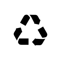 Recycle icon logo sign set vector outline