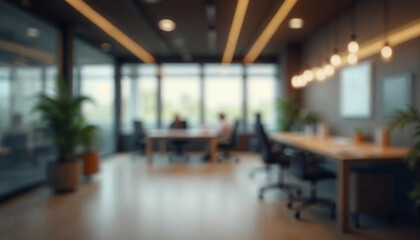 motion blur background of modern office interior design contemporary workspace for creative business defocus long exposure shake jerk