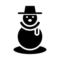 Snowman icon logo sign set vector outline