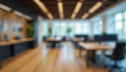 motion blur background of modern office interior design contemporary workspace for creative business defocus long exposure shake jerk