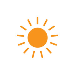 Sun icon logo sign set vector outline