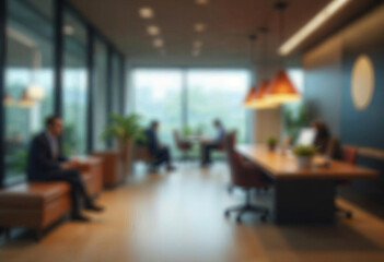 motion blur background of modern office interior design contemporary workspace for creative business defocus long exposure shake jerk