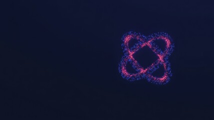 Spectacular aerial drone light show in night sky