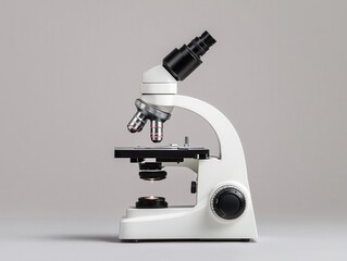 Hightech microscope examining cell structures, modern genetic research tools