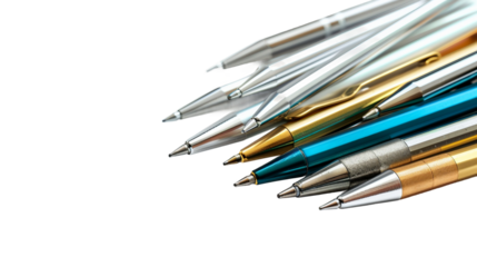 Bundle of Metal Styluses on white background