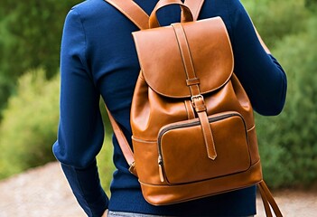 yellow bag backpack with many pockets