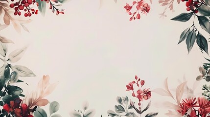 Delicate floral corner design with white and yellow blossoms.