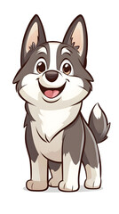 Cheerful cartoon dog
