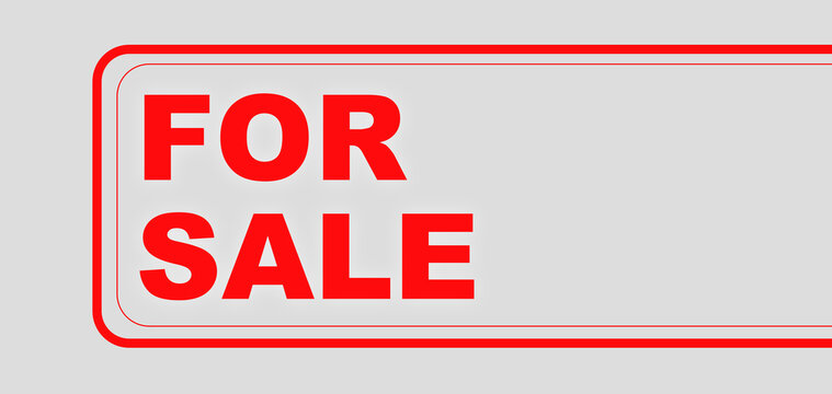 for sale red square grunge stamp on white