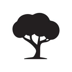 Black Tree vector illustration on white background