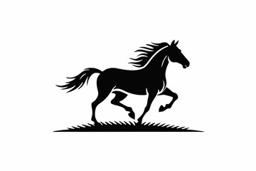 Galloping Horse Silhouette Vector