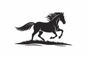 Galloping Horse Silhouette Vector