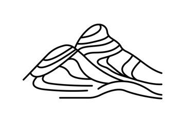 Valley of Fire, line icon. Attraction, mountains, sandstones. Valley of Fire State Park, Nevada, US. Minimalist vector icon, editable strokes