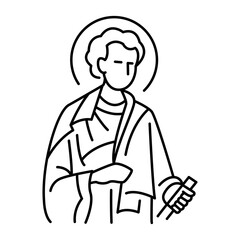 Tomina sunday black line icon. Christian holiday
