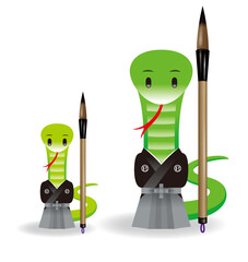 巳年のイラスト。干支。