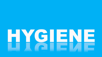 hygiene is written on a gorgeous blue background