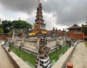 Agung Jagatnatha Temple with decorations