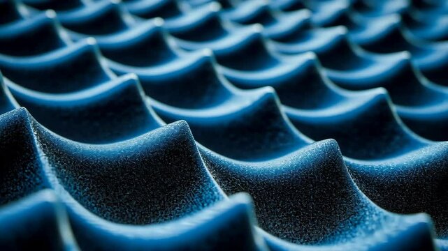 acoustic foam material for sound isolation, blue background Video