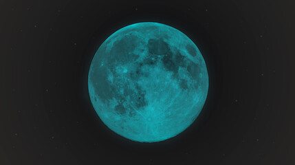 full moon in a dark sky illustration