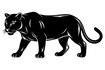 Naklejka premium black panther silhouette vector, Black Panther Icon,