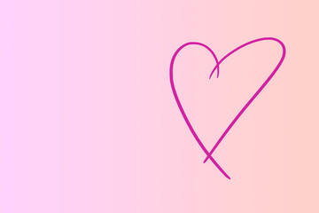 Abstract orange background with a heart shape. A composition of dynamic figures. Modern design. A futuristic concept