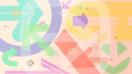 abstract background in the form of arrows of different colors