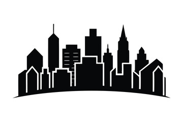 Obraz premium Urban skyline vector silhouette