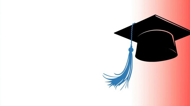 Graduation Cap on a Colorful Background