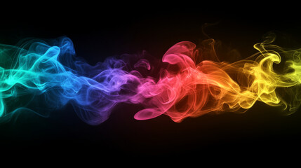 Fototapeta premium color smoke on black background