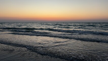 Sunset and sea in the Emirates