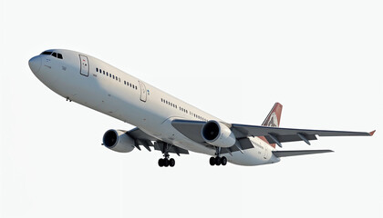A large commercial passenger jet aircraft in flight, with its engines and wings visible. The plane appears to be a wide-body twin-engine jet, likely a Boeing 767 or similar model