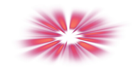 Red beams on transparent background, red flash, traffic light, headlight light, traffic light, convenient for editing, png format. Rich red light with transparency.