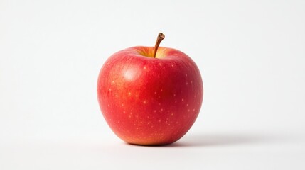 Red apple against a plain white backdrop