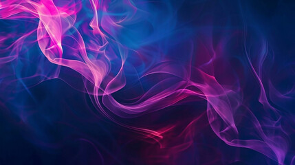 Fototapeta premium Abstract neon smoke waves, neon wave pattern with copy space, creative illustration for banner, web, cover, business card, poster, and wallpaper.