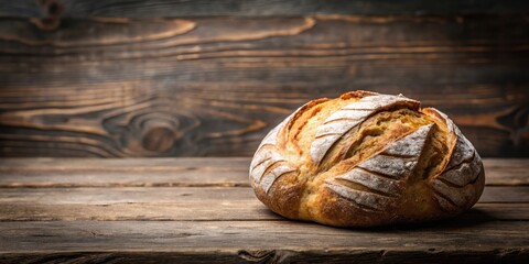 Minimalist selection of artisan bread on rustic wooden table