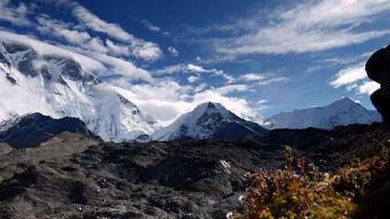 Fototapeta premium Himalayas snow capped mountains in Nepal