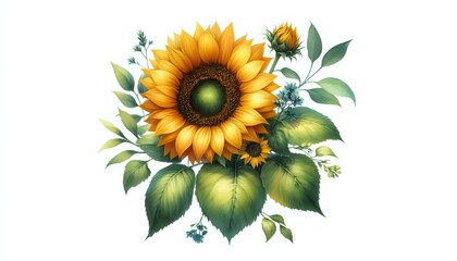 Fototapeta premium Vibrant Sunflower Bouquet 