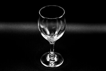 Glass stem on white background