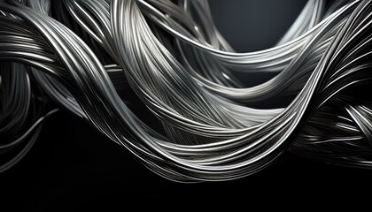 silver wires background metallic steel iron dynamic wavy waves wallpaper blur backdrop art artistic