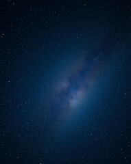 Fototapeta premium A breathtaking view of the Milky Way galaxy, stretching across a dark blue night sky
