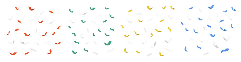 colorful party streamers, vector illustration with color variation, editable format, end of year celebration, company party, carnival, creation of party-related composition