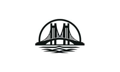 abstract bridge logo, bridge logo, bridge logo Modern vector illustration