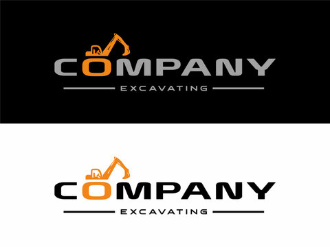 modern and simple logo for an excavation company