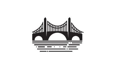 abstract bridge logo, bridge logo, bridge logo Modern vector illustration