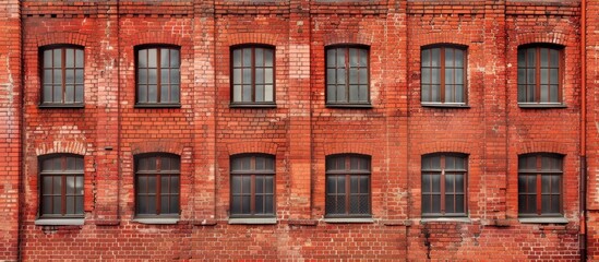 Fototapeta premium Detail Red Brick And Mortar Facade