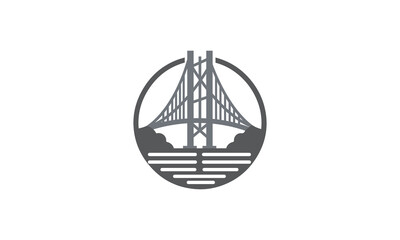 abstract bridge logo, bridge logo, bridge logo Modern vector illustration