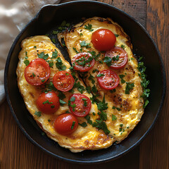 omelet with tomato